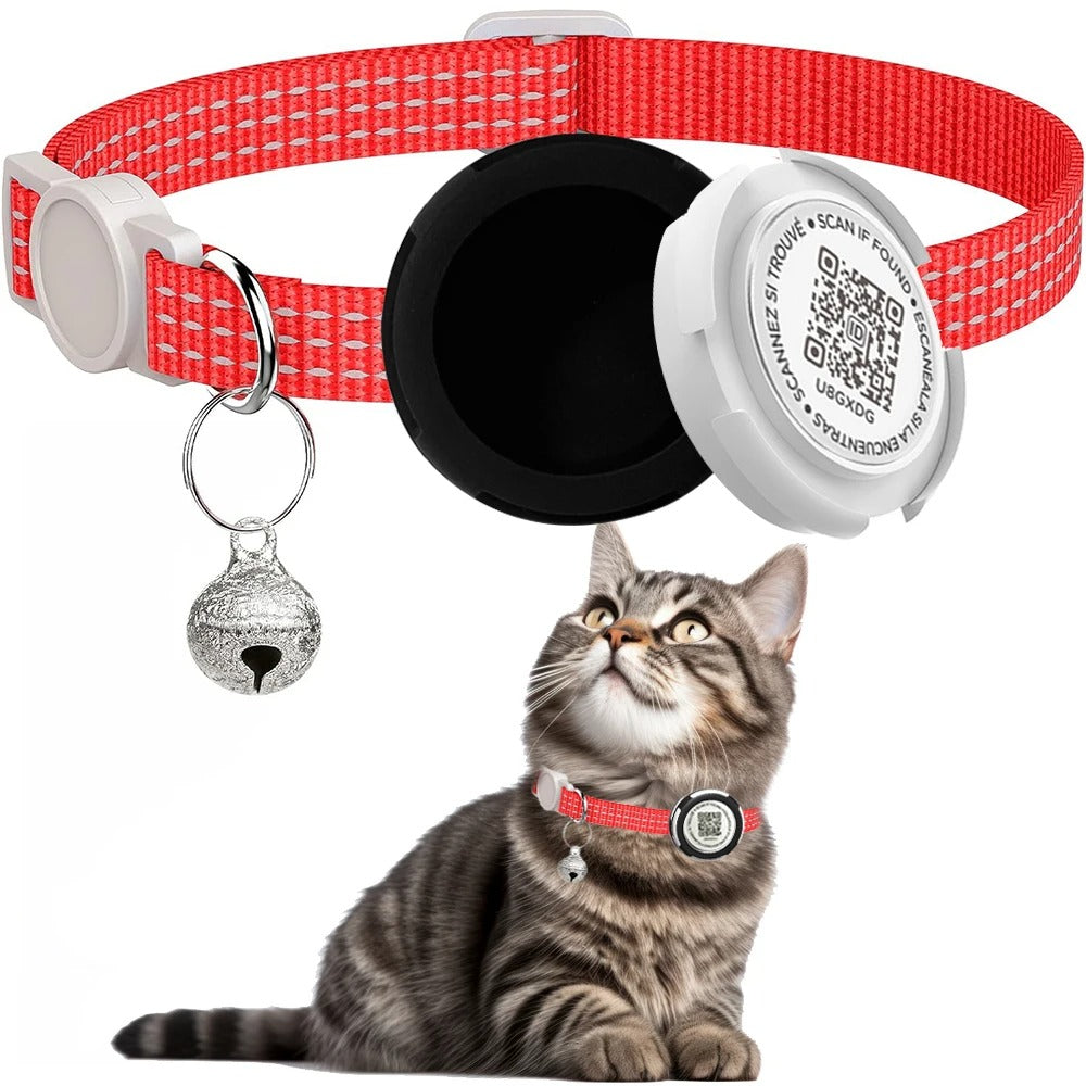 GPS Cat Collar with Airtag Case
