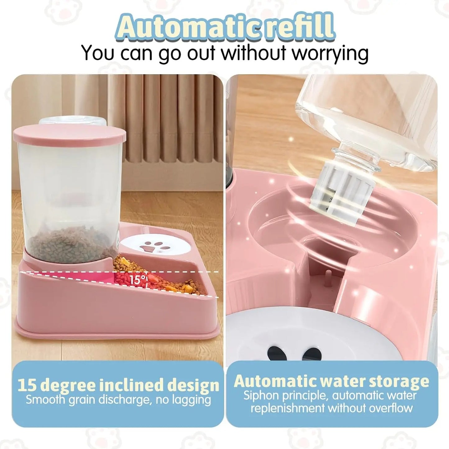 2-in-1 Automatic Cat Feeder & Waterer
