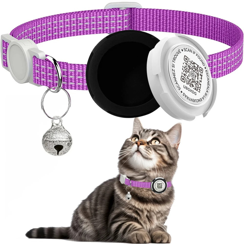 GPS Cat Collar with Airtag Case