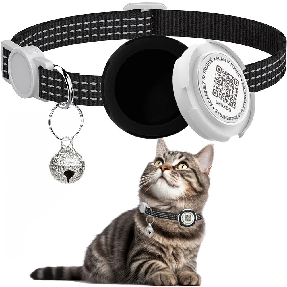 GPS Cat Collar with Airtag Case