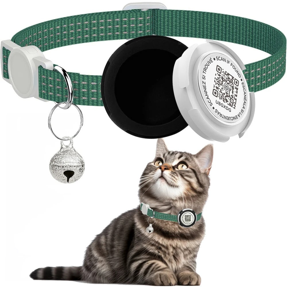 GPS Cat Collar with Airtag Case