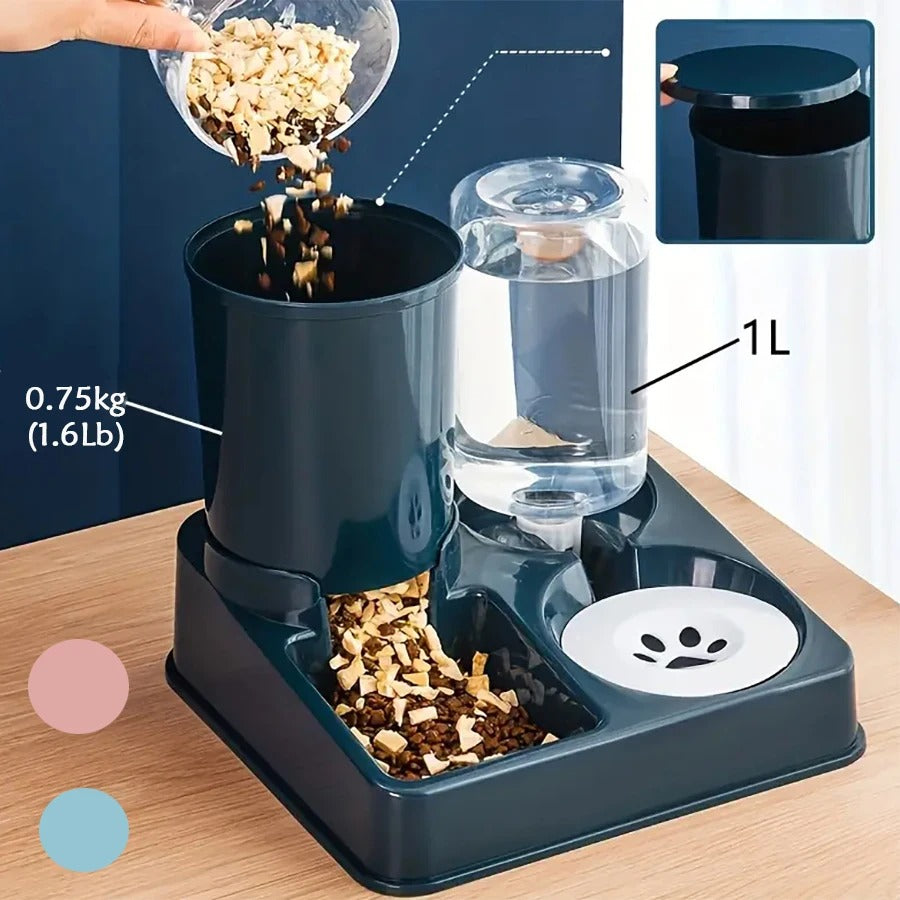 2-in-1 Automatic Cat Feeder & Waterer