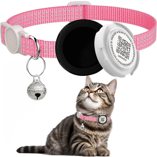 GPS Cat Collar with Airtag Case